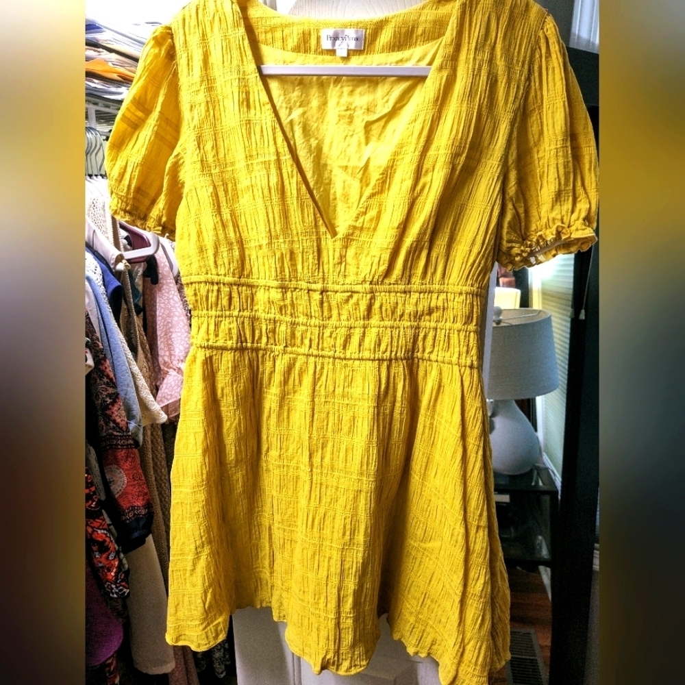 Privacy Please Golden Mini dress Large